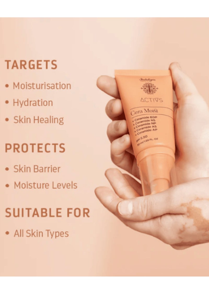 Indulgeo ESSENTIALS Indulgeo Cera Moist- Ceramide Calming Skin Cream Moisturizer 50ml Face Moisturizer - Image 2