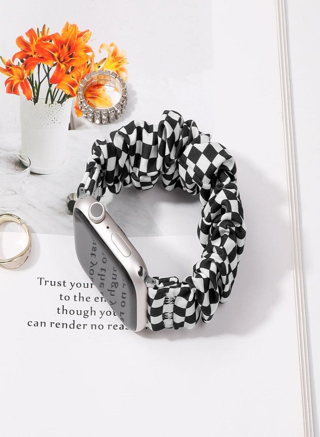BMBMPT Scrunchie Elastic Watch Band Compatible with Apple Watch Band 38mm 40mm 41mm 42mm 44mm 45mm Cloth Soft Pattern Printed Fabric Wristband for iWatch Series 8 7 6 5 4 3 2 1 SE - Image 4