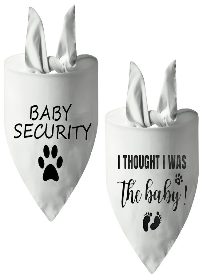 Jaczora 2 Pack Dog Bandana Pregnancy Announcement, Bandana for Dogs Baby Security Printed Dog Scarf, Comfortable Monogram Triangle Scarf Washable pet Scarf pet Accessories for Large Dogs - Image 1