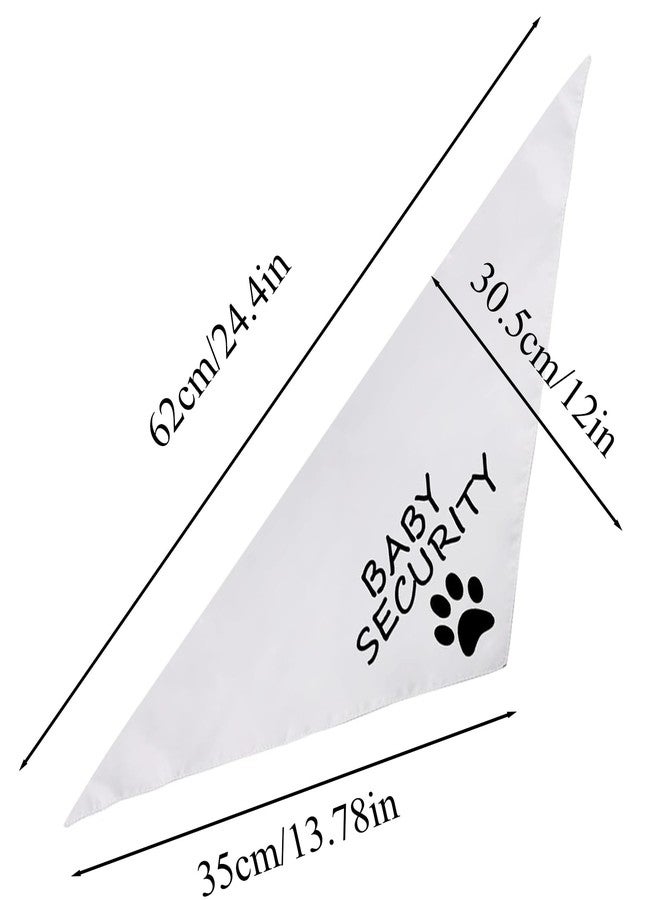 Jaczora 2 Pack Dog Bandana Pregnancy Announcement, Bandana for Dogs Baby Security Printed Dog Scarf, Comfortable Monogram Triangle Scarf Washable pet Scarf pet Accessories for Large Dogs - Image 2