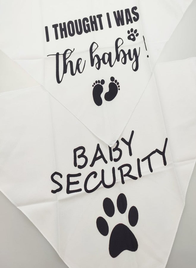 Jaczora 2 Pack Dog Bandana Pregnancy Announcement, Bandana for Dogs Baby Security Printed Dog Scarf, Comfortable Monogram Triangle Scarf Washable pet Scarf pet Accessories for Large Dogs - Image 3