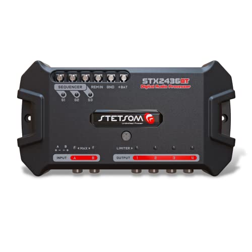 Stetsom STX 2436 Bluetooth DSP PRO - Digital Signal Processor, DSP PRO, Equalizer, Exclusive APP, Band Graphic, High Precision Crossover, Filters, Voltmeter, Limiter, Digital Audio Processor - Image 1