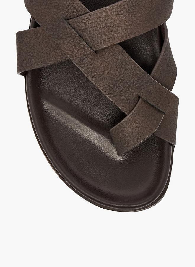 LBL by Shoexpress Men Textured Crisscross Sandals - Image 3