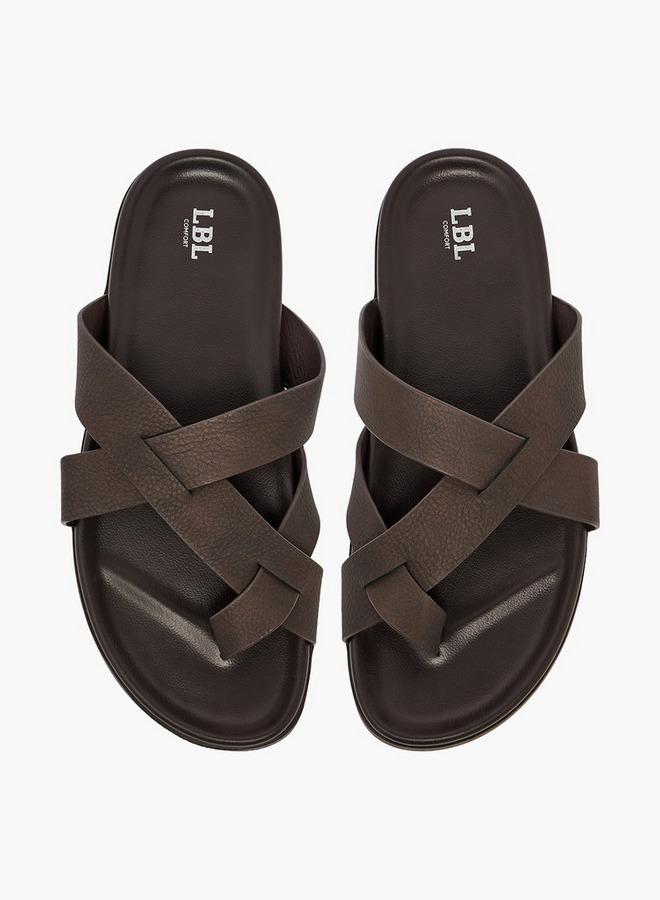 LBL by Shoexpress Men Textured Crisscross Sandals - Image 1
