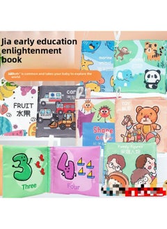 Generic Cloth Book Early Education Baby Can't Tear 0-3 Years Old Three-dimensional Tail Book Bite Enlightenment Book 6 Months Baby Educational Toys-Color:[opp Bag] Short Cloth Book - Numbers (chinese And English Version, 4 Pages, 8 Sides, With Sound Paper + Bb Device) 20g  - Image 5