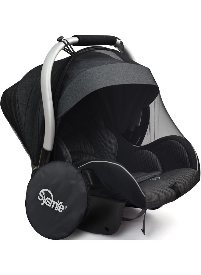 Sysmie Mosquito Net for Stroller Mosquito Net for Car Seat with Zipper - Universal Fit, Premium Quality Durable - Black - Image 1