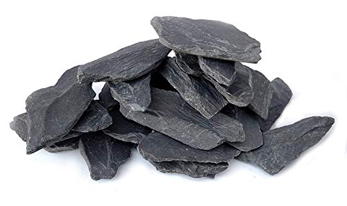 Small World Slate & Stone Natural Slate Stone 3 to 5 inch Rocks for Miniature and Fairy Garden, Aquascaping Aquariums, Reptile enclosures & Model Railroad. (5lbs) - Image 1
