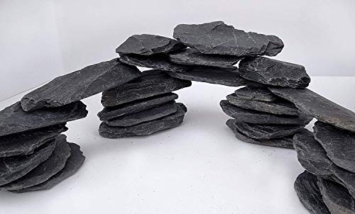 Small World Slate & Stone Natural Slate Stone 3 to 5 inch Rocks for Miniature and Fairy Garden, Aquascaping Aquariums, Reptile enclosures & Model Railroad. (5lbs) - Image 3