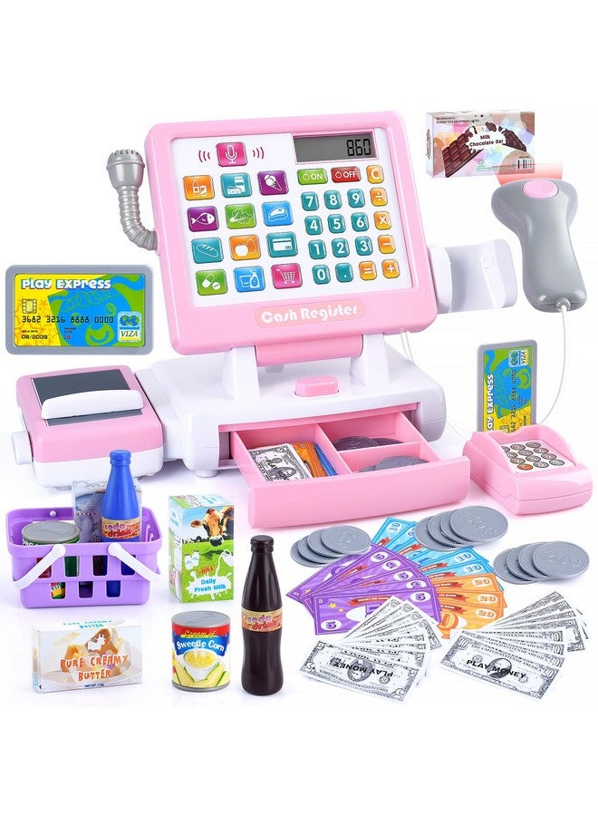 PLAY Kids Cash Register Toy - Pretend Play Calculator Register Toys With Microphone/Conveyors/Play Money/Scanner/Credit Card/Cans/Drink, 3+ Toddler Develops Early Math Skills Learning Toys - Image 1
