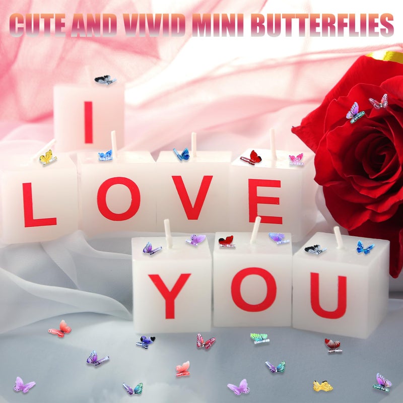 Yuronam 70 Pcs Mini Butterflies Tiny Resin Butterflies Miniature Ornaments for Fairy Garden Dollhouse Micro Landscape Decoration - Image 5
