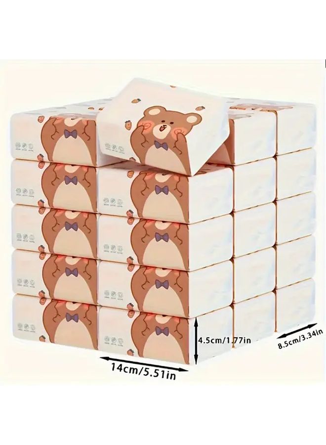 10 قطع مناديل ورقية ناعمة 4 طبقات 280 ورقة لكل منها مناديل يمكن التخلص منها بالجملة مناديل وجه بيضاء للاستخدام المنزلي والتجاري - Image 3