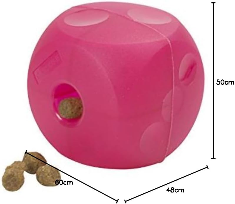 KRUUSE BUSTER Soft Cube Dog Toy - Interactive Treat Dispenser in Red - Image 2