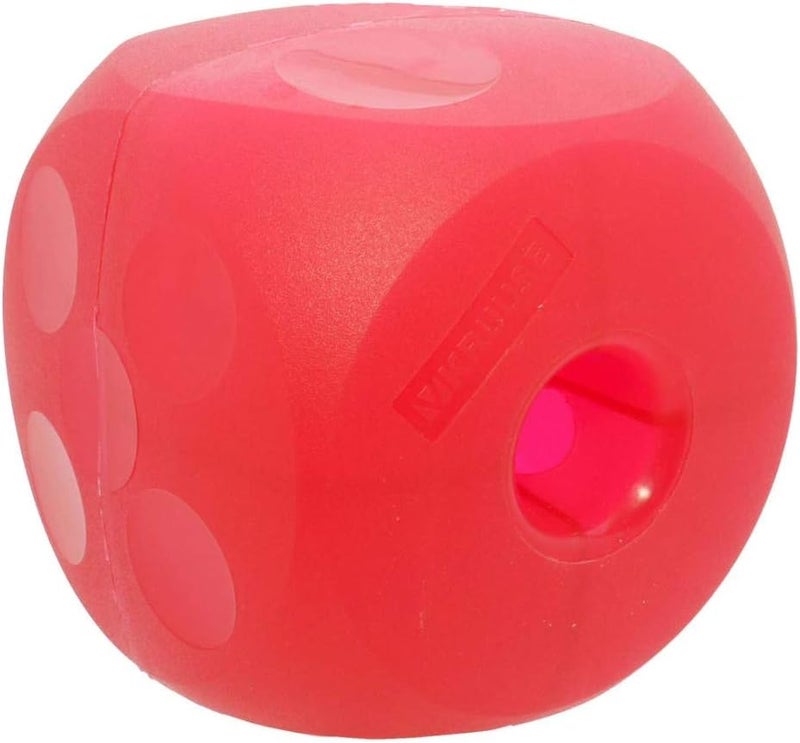 KRUUSE BUSTER Soft Cube Dog Toy - Interactive Treat Dispenser in Red - Image 1