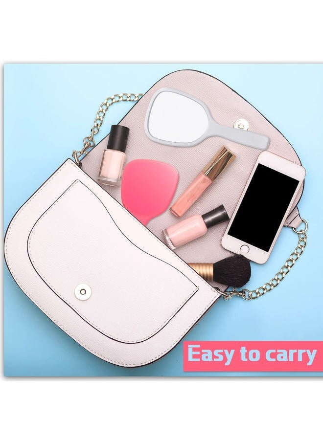 Vinsot مرآة يدوية بالجملة مع مقابض، مرايا يدوية بلاستيكية مدمجة للسفر وأدوات تجميل للمكياج للاستخدام المنزلي والسفر والتخييم، 7.09 × 3.15 بوصة - Image 4