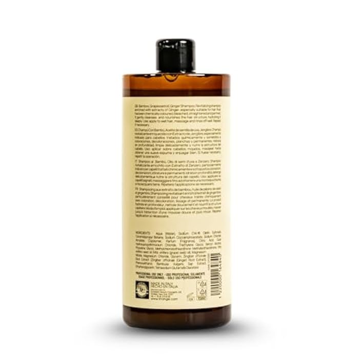 LINANGE Volume Shampoo with Bamboo, Grapeseed Oil & Ginger Extracts for Chemically Treated Hair | Revitalizing & Hydrating Shampoo - 965ml / 32.6 oz. - Image 2