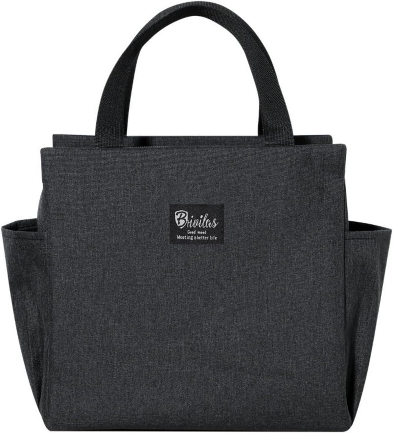 Lunch Bags Insulated Lunch Bag Tote Bag For Adult,Men,Women,Reusable Leakproof Handbags Case For Work Office School Picnic Travel(Black) - Image 1