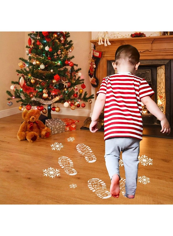 ليسجل قوالب أرضية كبيرة لعيد الميلاد، زينة عيد الميلاد الداخلية، قوالب ندفة الثلج لبصمة قدم سانتا، قوالب أرضية لعيد الميلاد، زينة العطلات (3 قطع، 12 × 5.5 بوصة) - Image 3