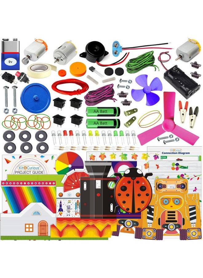 كيت 4 كيوريس مجموعة ألعاب تعليمية من Kit4Curious، 113 تجربة علمية - 100 مشروع اصنعها بنفسك + 13 نشاطًا حصريًا  - Image 1