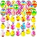 Holydeck 20 Pcs Prefilled Easter Eggs with Rubber Ducks Bright Colorful Easter Eggs Prefilled with Variety Bunny Duckies for Kids Easter Basket Stuffers and Party Favors - Image 3