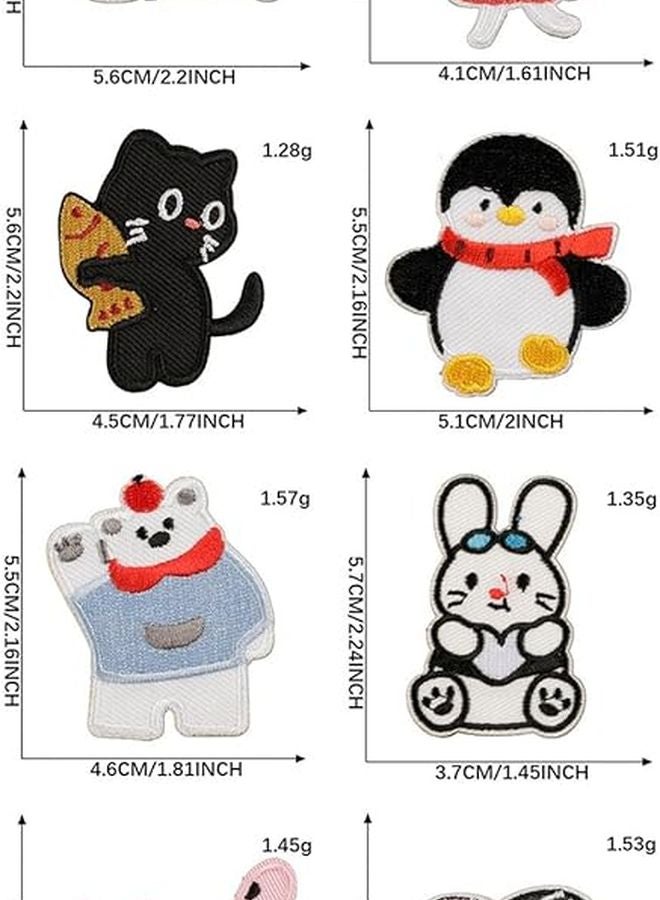 8 قطع من رقاعات الحيوانات الكرتونية الحديدية لتصليح وتزيين الجينز - Image 5