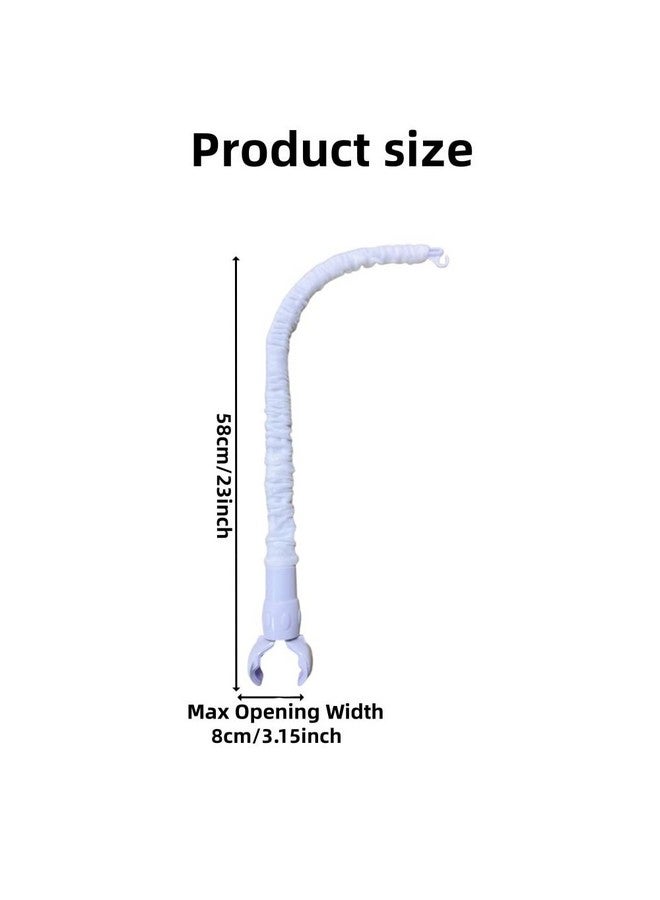 Accfore 23 inches Baby Crib Mobile Arm,Mobile Arm for Crib with Cloth Cover,Nursery Mobile Arm Baby Mobile Hanger,The Claw Part can be Adjusted Width,DIY Toy Decoration (White) - Image 2