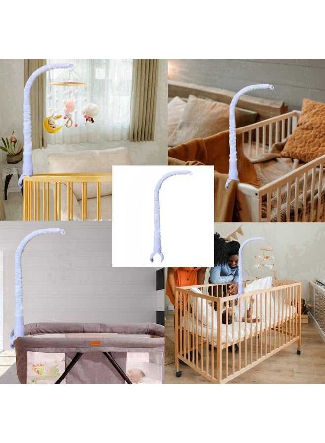Accfore 23 inches Baby Crib Mobile Arm,Mobile Arm for Crib with Cloth Cover,Nursery Mobile Arm Baby Mobile Hanger,The Claw Part can be Adjusted Width,DIY Toy Decoration (White) - Image 4