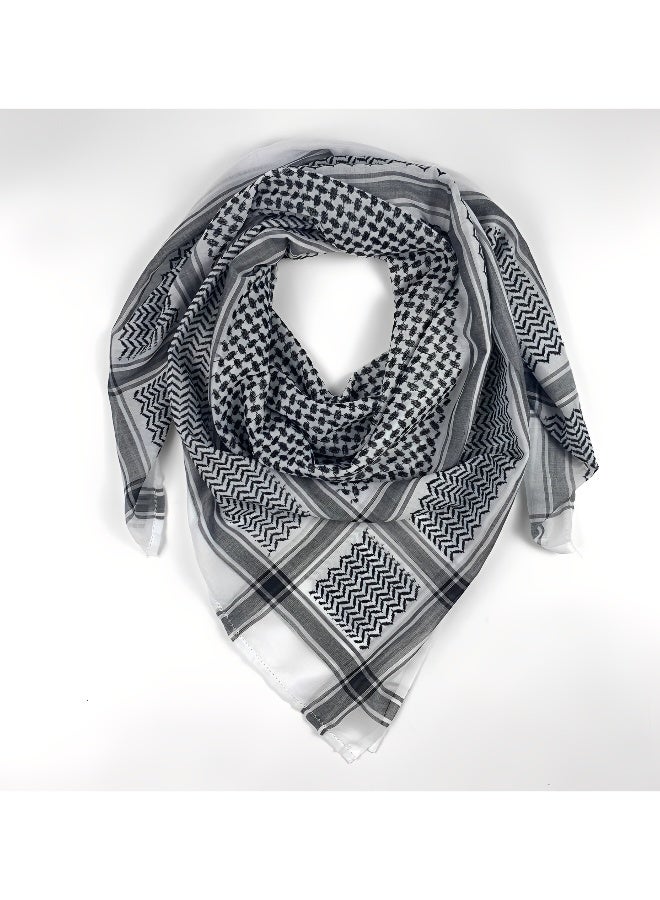 شماغ عربي كوفيّة شاحط الصحراء الشرق أوسطي للرجال أو النساء غطاء رأس متعدد الاستخدامات مثالي للرحلات الصحراوية والمغامرات الخارجية والملابس الثقافية - Image 4