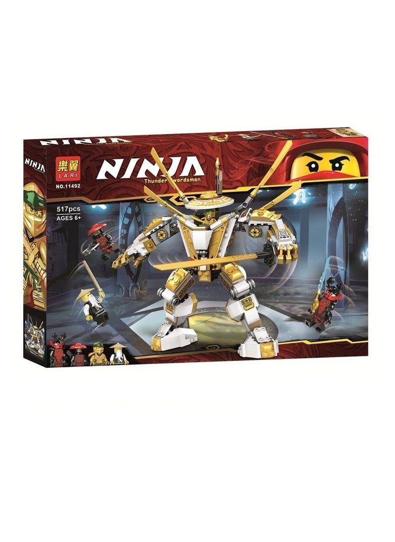 Generic - Lari - Ninjago Legacy Golden Mech Titan Robot Brick 517 Pieces - 11492 - Image 1