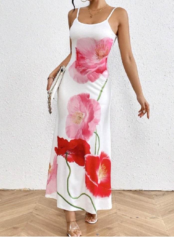 Shein SHEIN Ladies' Floral Printed Spaghetti Strap Dress  - Image 1