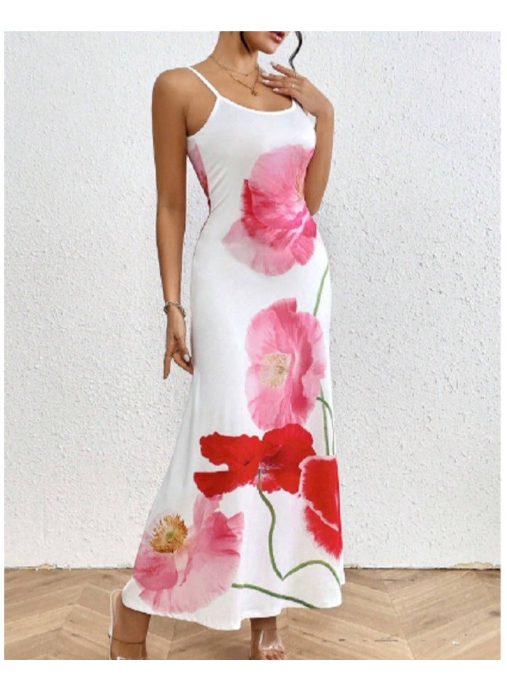 Shein SHEIN Ladies' Floral Printed Spaghetti Strap Dress  - Image 4