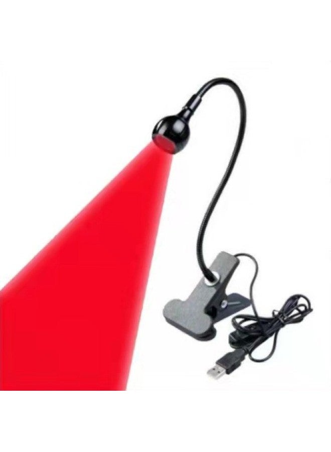 USB Raft Fishing Lamp Yellow Light Fishing Lamp Universal Gooseneck Night Fishing Lamp Fishing Lamp Yellow Light Blue Light Red Light-Color:Black Red Light - Image 5