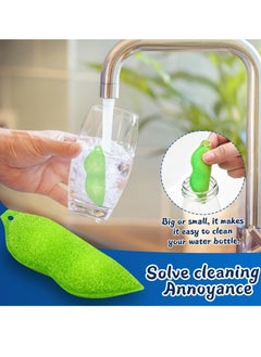 Oasisgalore 5 PCS Reuseable Beans Bottle Cleaner，Bottle Brush Cleaning Sponge for Internal Cleaning of Small Mouth  - Image 5