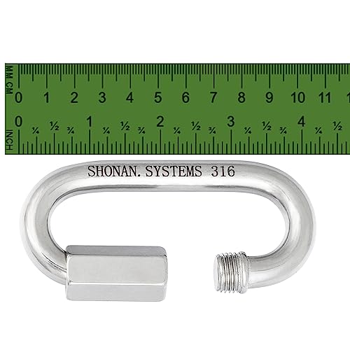 Shonan.Systems SHONAN 4.1 Inch Large Chain Quick Link Heavy Duty 316 Stainless Steel Marine Grade Quick Link Connector, Corrosion Resistant Chain Connector, 1940 Lbs Capacity, 1 Pc - Image 3