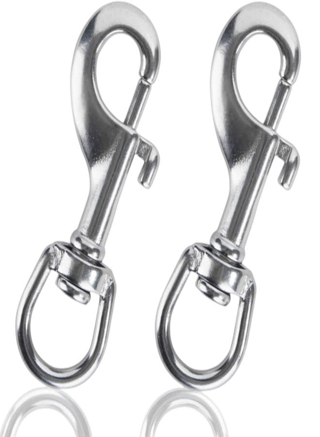 Faneta Swivel Eye Snap Hook, Single Ended Bolt Snap Clips, Marine Grade Stainless Steel 316 Clips for Diving Keychain Dog Leash Camera Strap Clothesline (Set of 4) (90mm) - Image 2