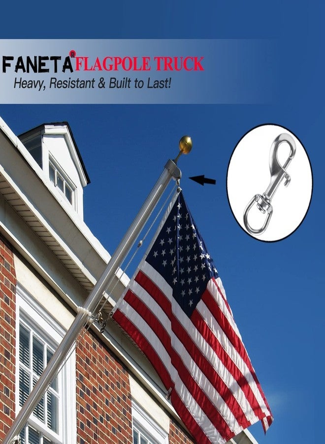 Faneta Swivel Eye Snap Hook, Single Ended Bolt Snap Clips, Marine Grade Stainless Steel 316 Clips for Diving Keychain Dog Leash Camera Strap Clothesline (Set of 4) (90mm) - Image 4