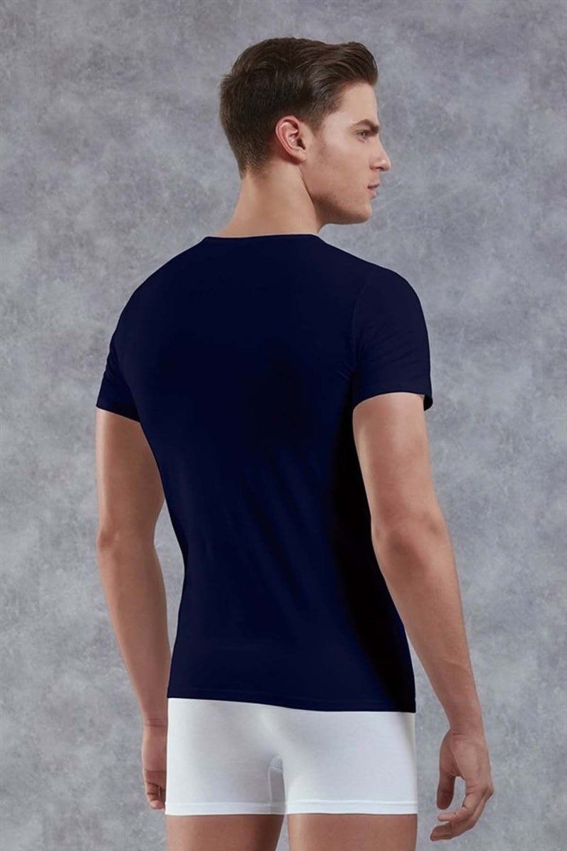 Doreanse Navy Blue Men's T-Shirt 2855  - Image 2