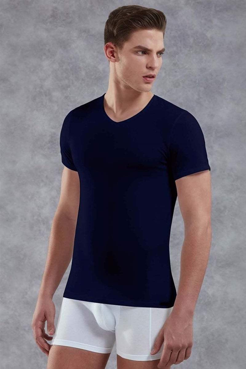 Doreanse Navy Blue Men's T-Shirt 2855  - Image 1