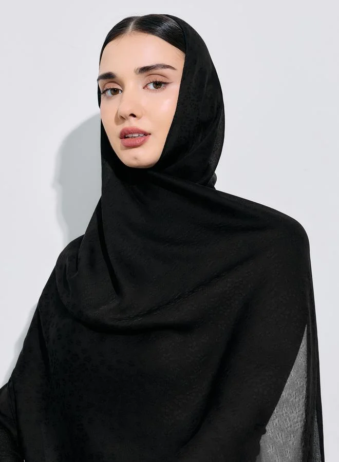 أميرة حجاب بتصميم بارز - أسود