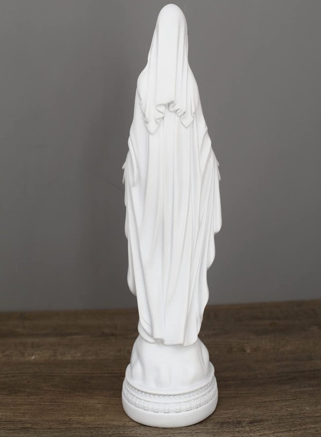 Magicsculp 12 Inch Blessed Virgin Mary Decorative Figurine，Catholic Religious Gifts 12 Inch Resin Statue Figurine (White)… - Image 3