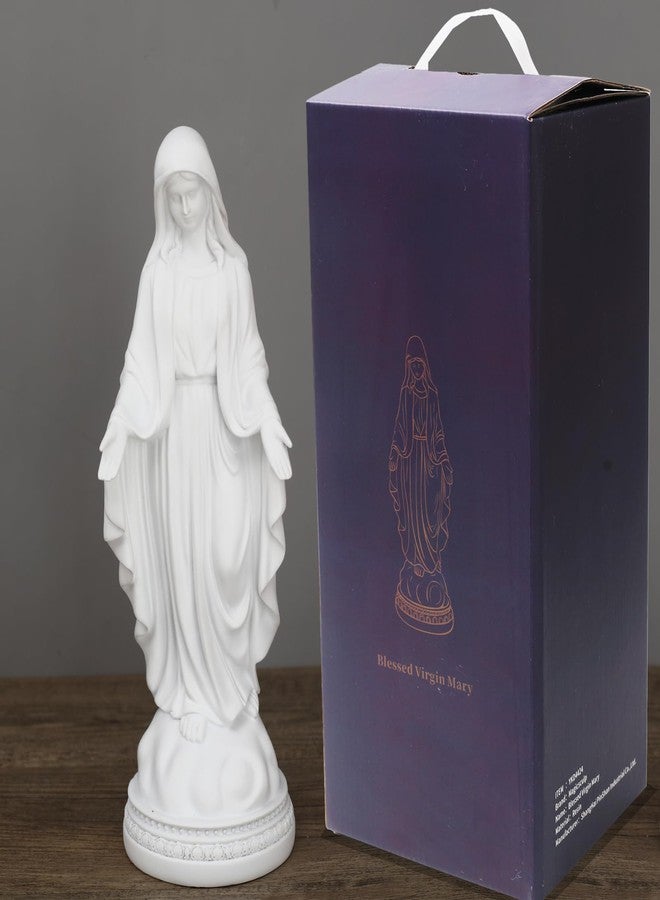 Magicsculp 12 Inch Blessed Virgin Mary Decorative Figurine，Catholic Religious Gifts 12 Inch Resin Statue Figurine (White)… - Image 2