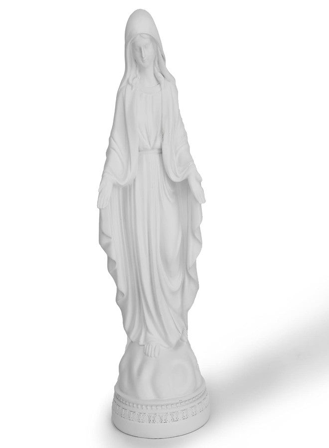 Magicsculp 12 Inch Blessed Virgin Mary Decorative Figurine，Catholic Religious Gifts 12 Inch Resin Statue Figurine (White)… - Image 1
