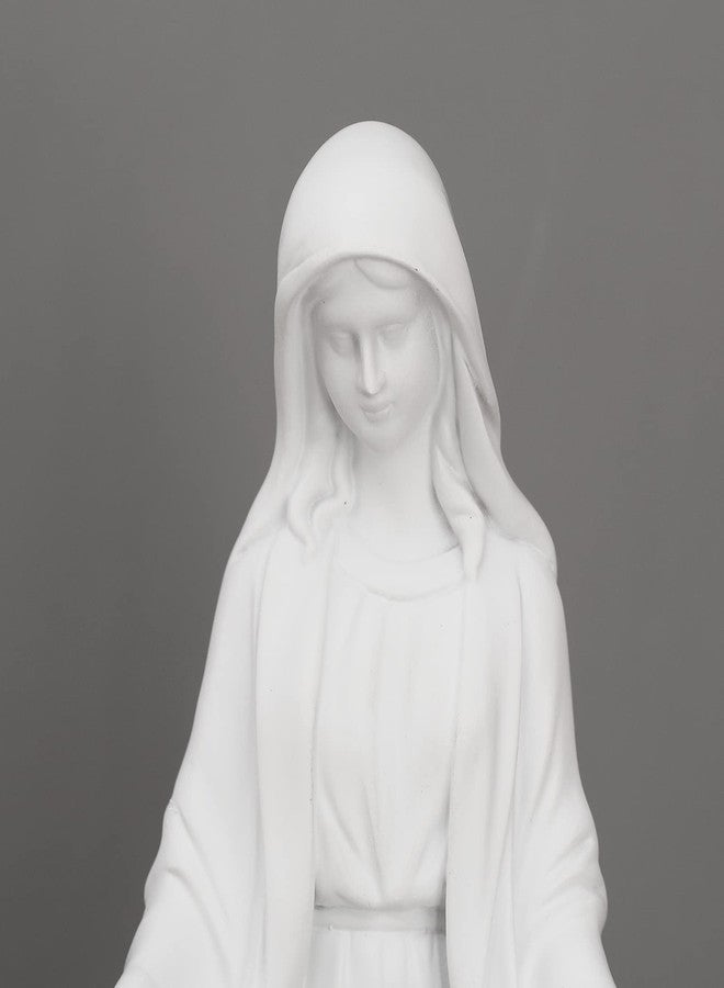 Magicsculp 12 Inch Blessed Virgin Mary Decorative Figurine，Catholic Religious Gifts 12 Inch Resin Statue Figurine (White)… - Image 5