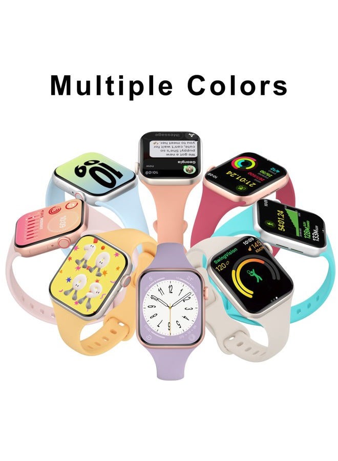 DYKEISS Sport Slim Silicone Band Compatible for Apple Watch Band 38mm 42mm 40mm 44mm 41mm 45mm, Thin Soft Narrow Replacement Strap Wristband for iWatch Series 7/SE/6/5/4/3/2/1 Women Men - Image 3