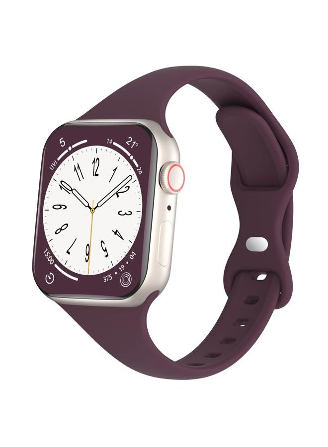 DYKEISS Sport Slim Silicone Band Compatible for Apple Watch Band 38mm 42mm 40mm 44mm 41mm 45mm, Thin Soft Narrow Replacement Strap Wristband for iWatch Series 7/SE/6/5/4/3/2/1 Women Men - Image 1