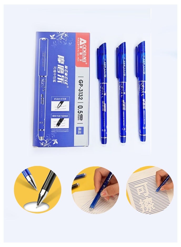 وينر أقلام جل قابلة للسحب والمسح، برأس رفيع 0.5 مم، أحبار للرسم والكتابة، عبوة من 12 قلمًا - Image 1