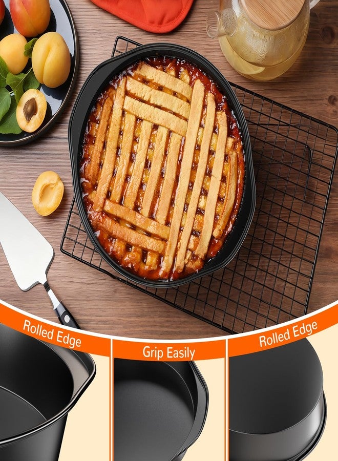 AltarreT 8 Inch Round Cake Pan with Handle, 3PCS Nonstick Cake Pans with 100 PCS Parchment Paper - Image 4