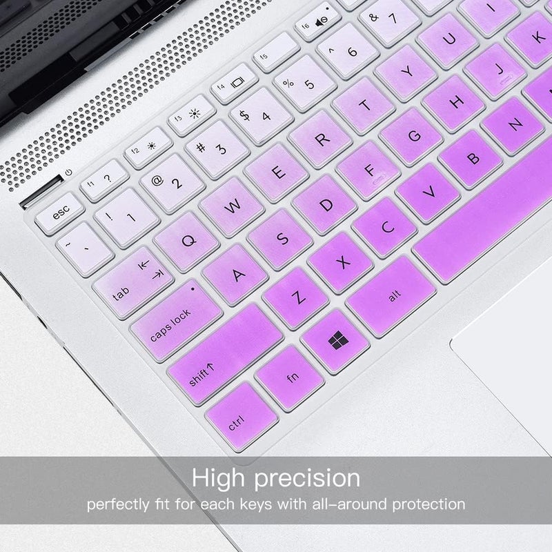 imComor Keyboard Cover for HP Laptop 14/HP Pavilion 14-dq 14-fq 14-dk 14m-dh 14-cd/ce/cf 14-cf0006dx/cf0012dx 14-dq0052dx 14-dq5043cl 14-dq2078wm 14-dq0055dx 14-dq0002dx dq0057nr 14-fq0040nr/fq0050nr, Purple - Image 3