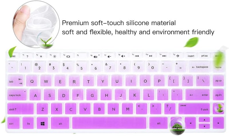 imComor Keyboard Cover for HP Laptop 14/HP Pavilion 14-dq 14-fq 14-dk 14m-dh 14-cd/ce/cf 14-cf0006dx/cf0012dx 14-dq0052dx 14-dq5043cl 14-dq2078wm 14-dq0055dx 14-dq0002dx dq0057nr 14-fq0040nr/fq0050nr, Purple - Image 5