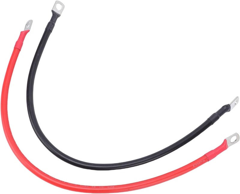 كابل بطارية Jeffergarden بسمك 6 AWG، طول 12 بوصة، مجموعة أسلاك محولات الطاقة من النحاس الخالص، مزودة بموصلات نحاس مطلية بقطر 0.31 بوصة، مناسبة للمنازل المتنقلة الشمسية، السيارات، القوارب، والدراجات النارية. - Image 5