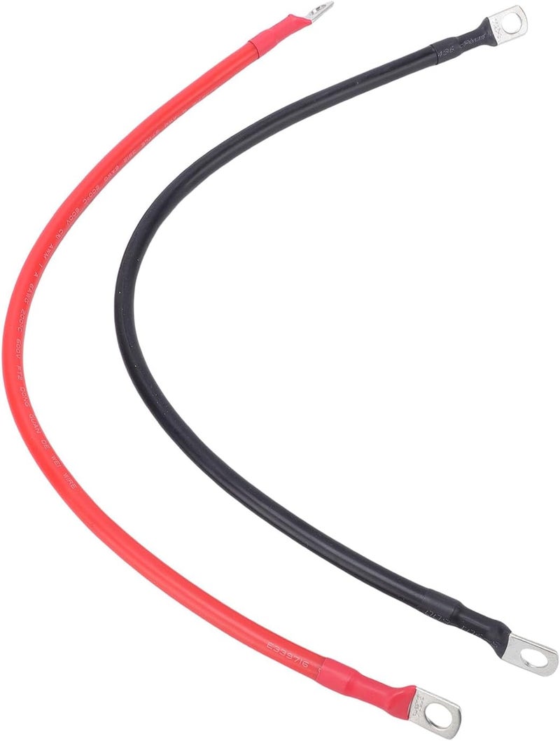 كابل بطارية Jeffergarden بسمك 6 AWG، طول 12 بوصة، مجموعة أسلاك محولات الطاقة من النحاس الخالص، مزودة بموصلات نحاس مطلية بقطر 0.31 بوصة، مناسبة للمنازل المتنقلة الشمسية، السيارات، القوارب، والدراجات النارية. - Image 4